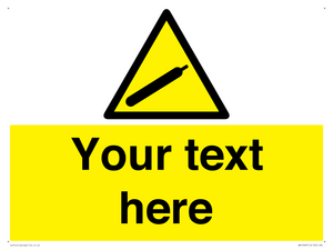 Custom Warning Non-flammable compressed gas